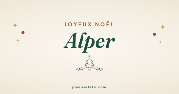 Image « Joyeux Noël Alper » au format large
