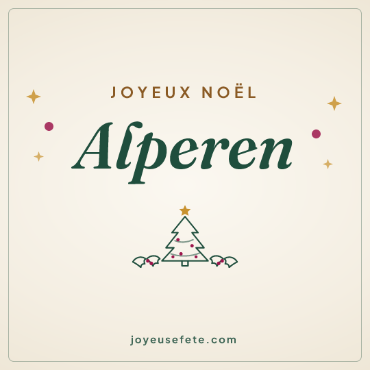 Image carrée « Joyeux Noël Alperen » pour WhatsApp