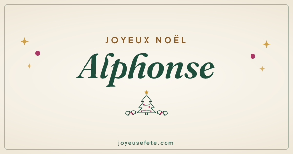 Image « Joyeux Noël Alphonse » au format large