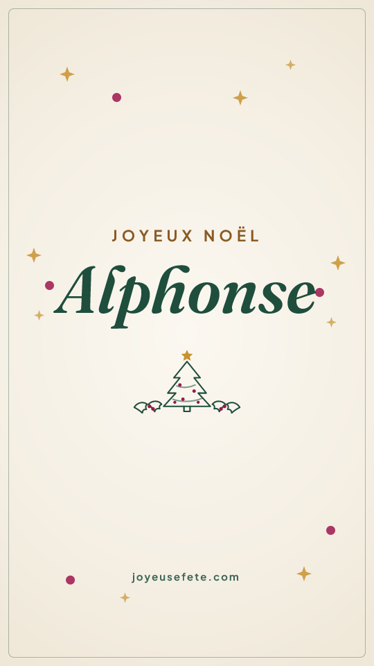 Image « Joyeux Noël Alphonse » au format story