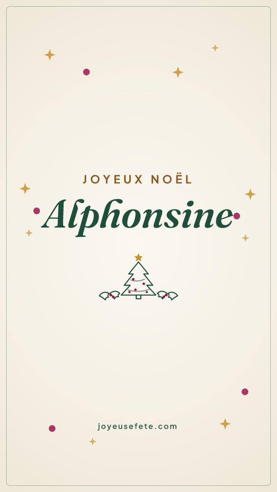 Image « Joyeux Noël Alphonsine » au format story
