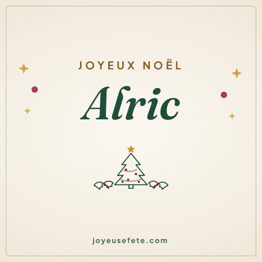 Image carrée « Joyeux Noël Alric » pour WhatsApp