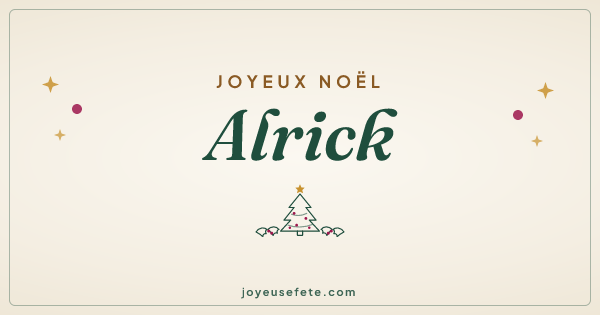 Image « Joyeux Noël Alrick » au format large