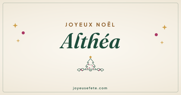 Image « Joyeux Noël Althéa » au format large