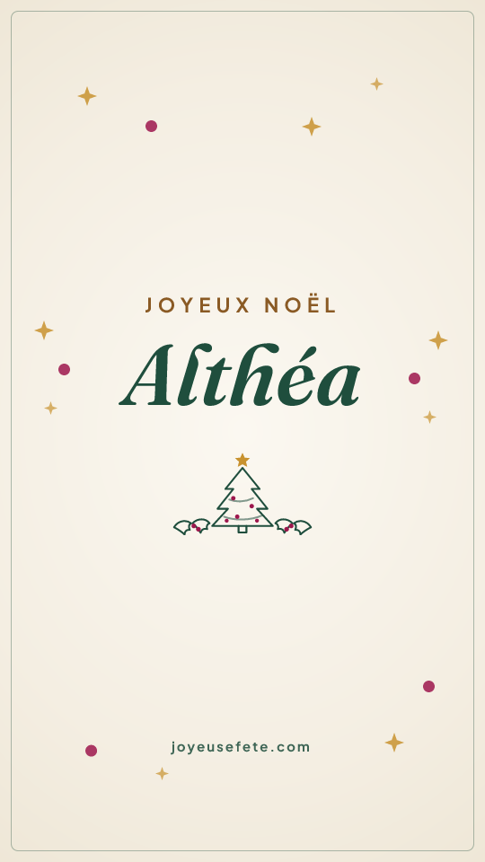 Image « Joyeux Noël Althéa » au format story