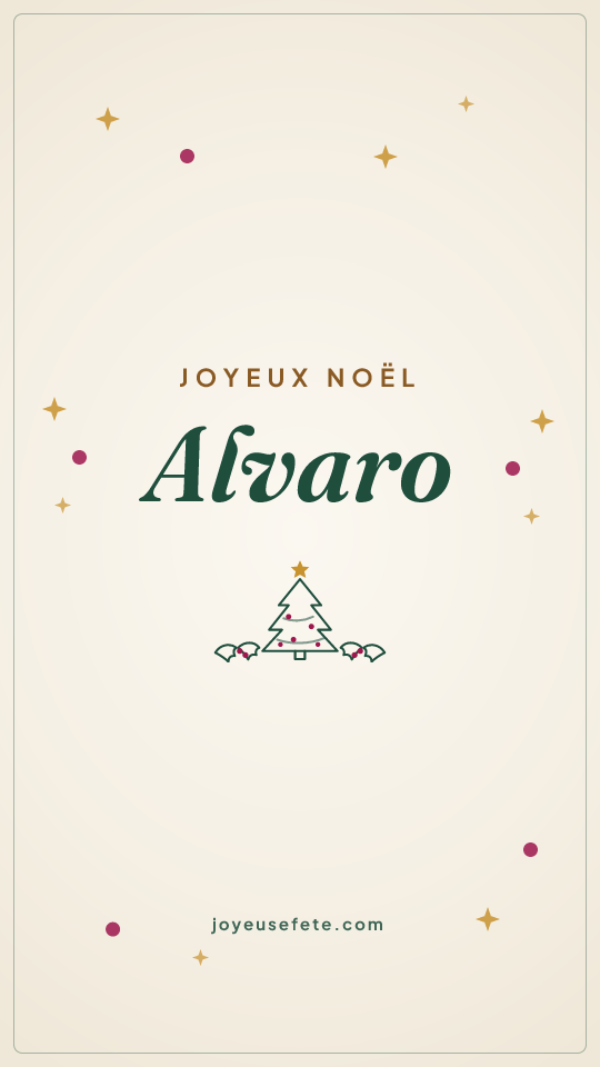 Image « Joyeux Noël Alvaro » au format story
