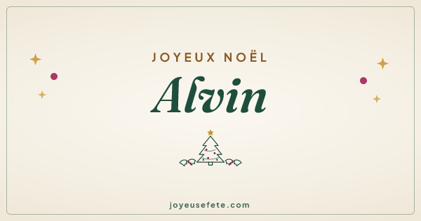 Image « Joyeux Noël Alvin » au format large