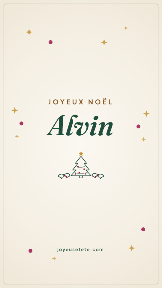 Image « Joyeux Noël Alvin » au format story