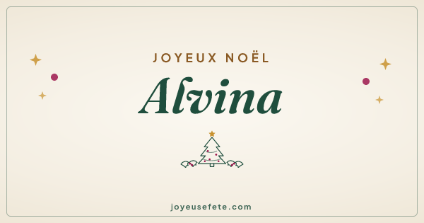 Image « Joyeux Noël Alvina » au format large