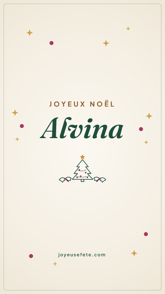Image « Joyeux Noël Alvina » au format story