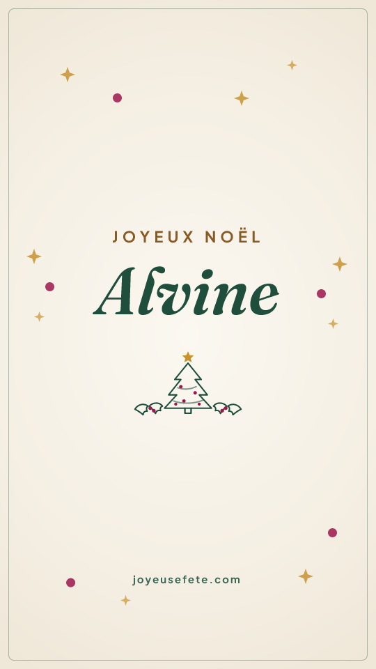 Image « Joyeux Noël Alvine » au format story