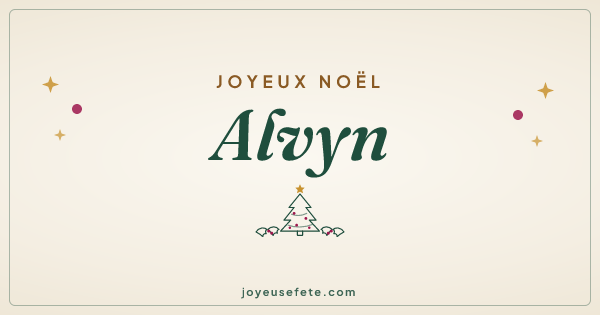 Image « Joyeux Noël Alvyn » au format large