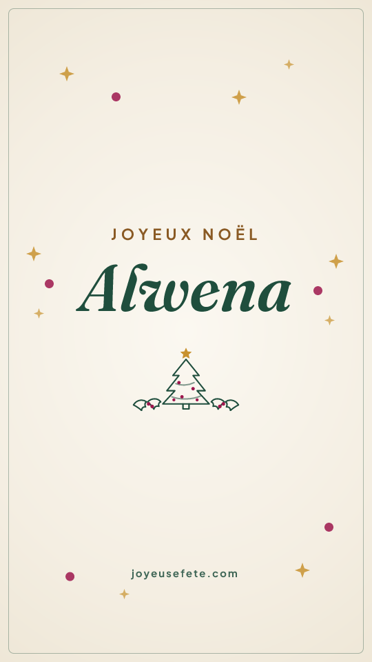 Image « Joyeux Noël Alwena » au format story