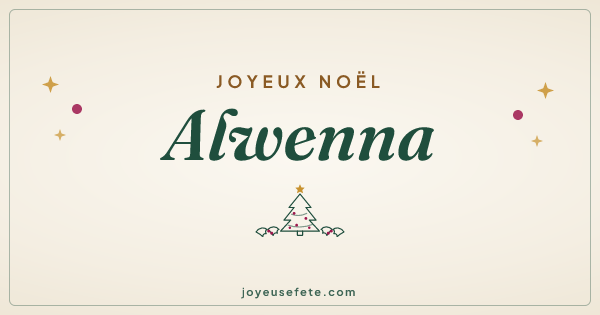 Image « Joyeux Noël Alwenna » au format large