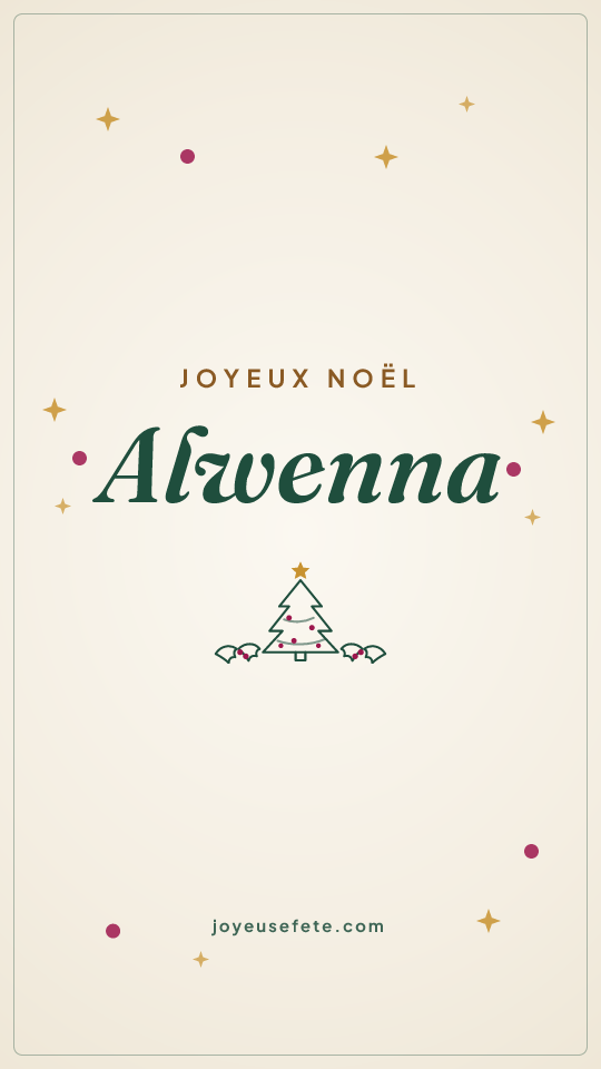 Image « Joyeux Noël Alwenna » au format story