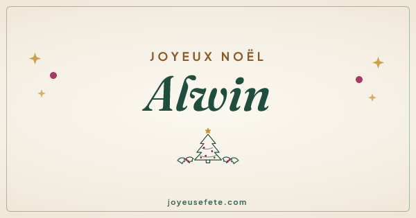 Image « Joyeux Noël Alwin » au format large