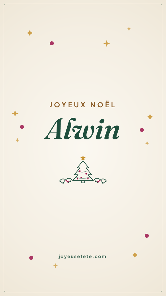 Image « Joyeux Noël Alwin » au format story