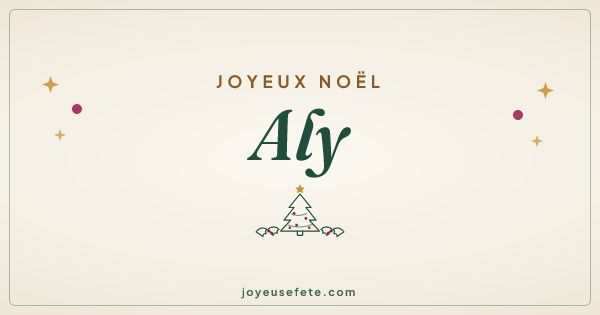Image « Joyeux Noël Aly » au format large