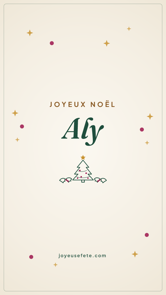 Image « Joyeux Noël Aly » au format story