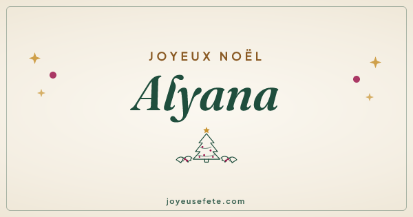 Image « Joyeux Noël Alyana » au format large
