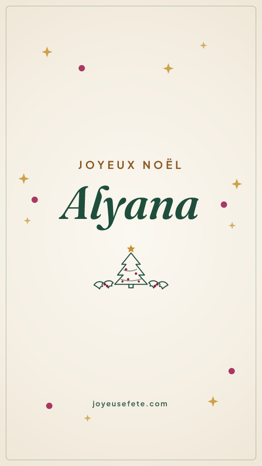 Image « Joyeux Noël Alyana » au format story