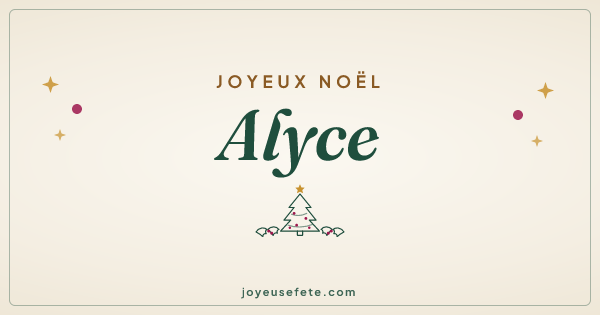 Image « Joyeux Noël Alyce » au format large