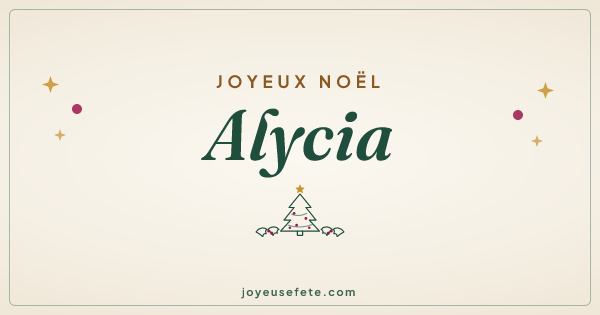 Image « Joyeux Noël Alycia » au format large