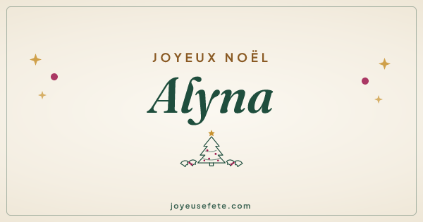 Image « Joyeux Noël Alyna » au format large