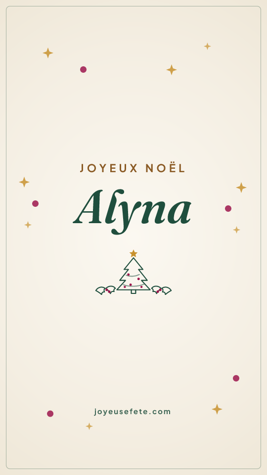 Image « Joyeux Noël Alyna » au format story