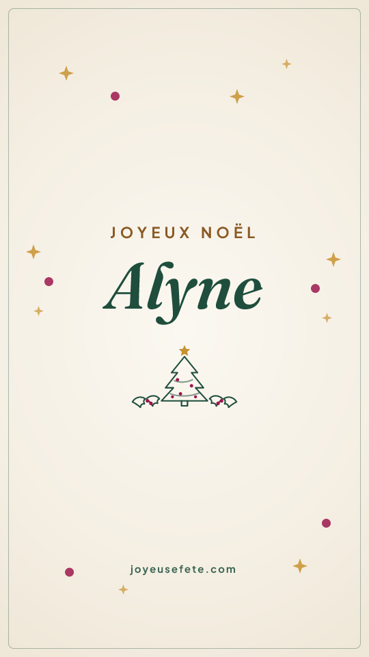 Image « Joyeux Noël Alyne » au format story
