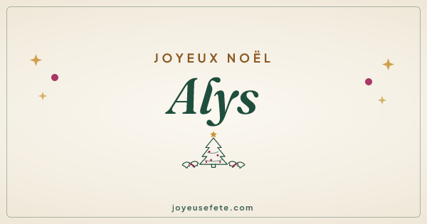 Image « Joyeux Noël Alys » au format large