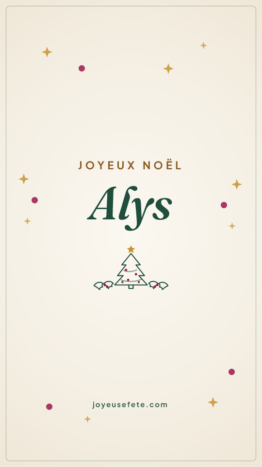 Image « Joyeux Noël Alys » au format story