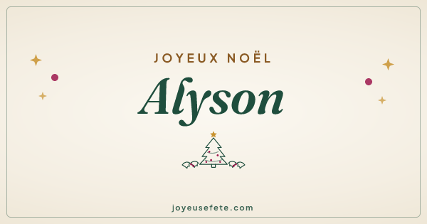 Image « Joyeux Noël Alyson » au format large