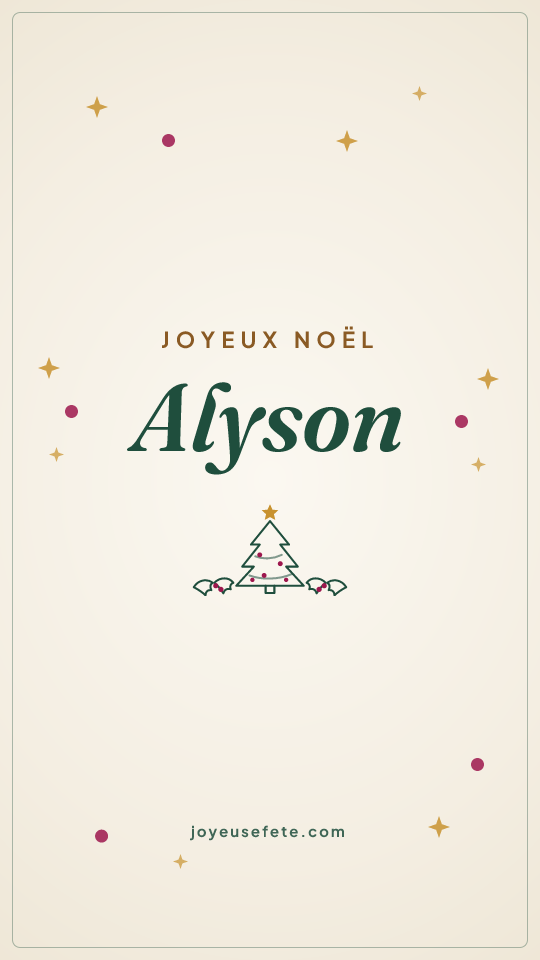 Image « Joyeux Noël Alyson » au format story