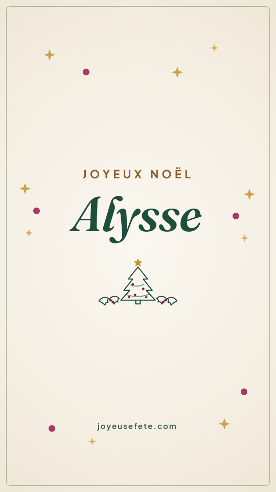 Image « Joyeux Noël Alysse » au format story