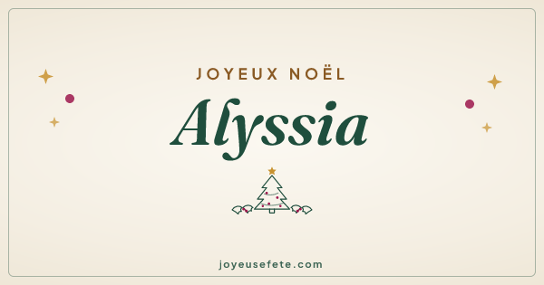 Image « Joyeux Noël Alyssia » au format large