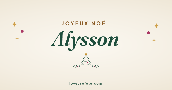 Image « Joyeux Noël Alysson » au format large