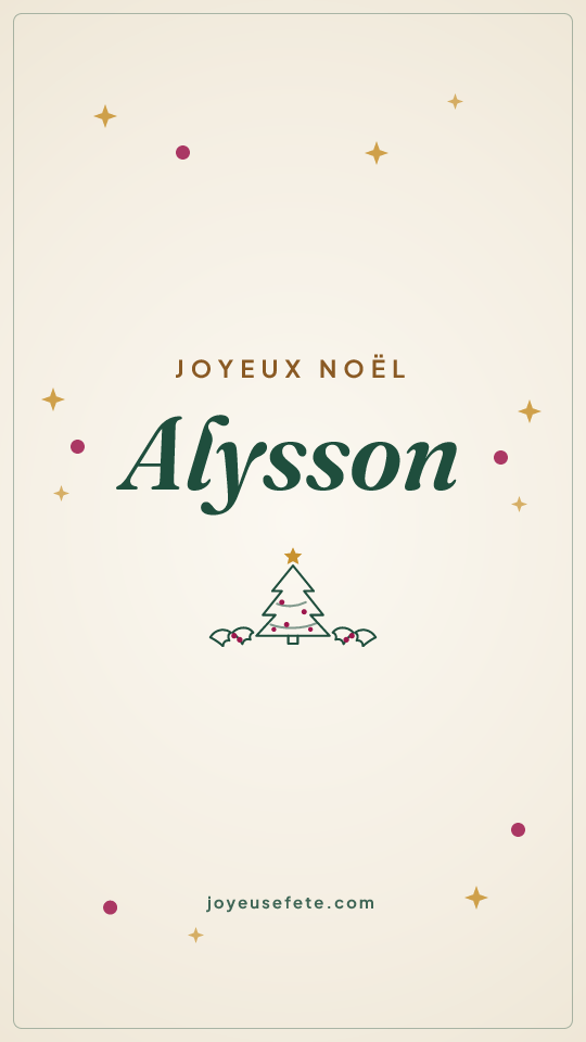 Image « Joyeux Noël Alysson » au format story