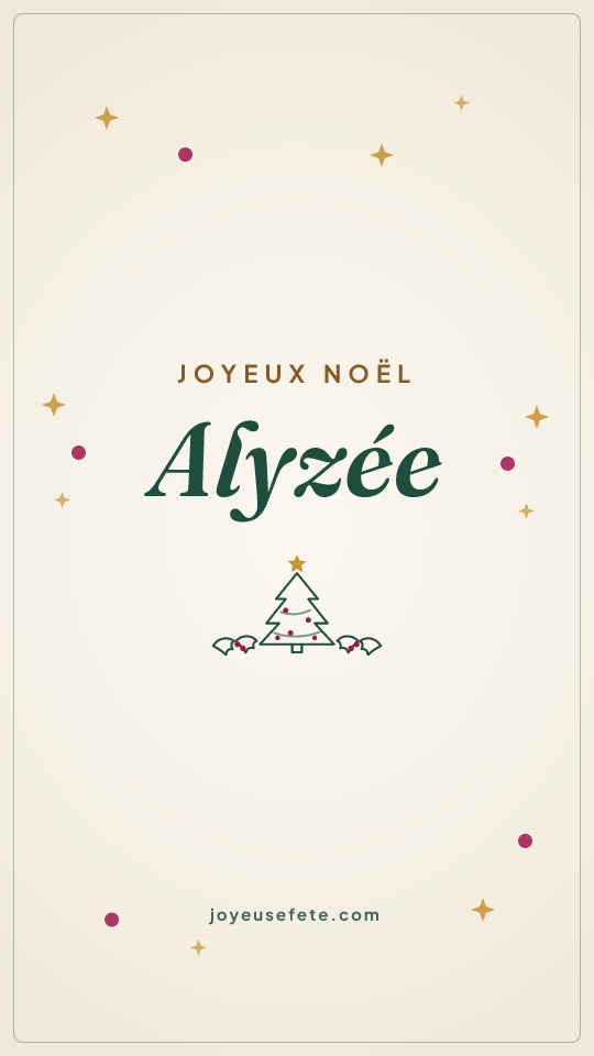 Image « Joyeux Noël Alyzée » au format story