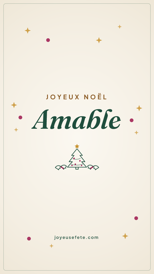 Image « Joyeux Noël Amable » au format story