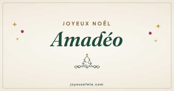 Image « Joyeux Noël Amadéo » au format large