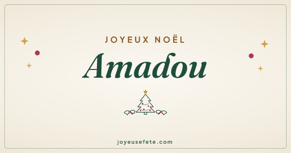 Image « Joyeux Noël Amadou » au format large