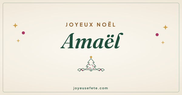 Image « Joyeux Noël Amaël » au format large