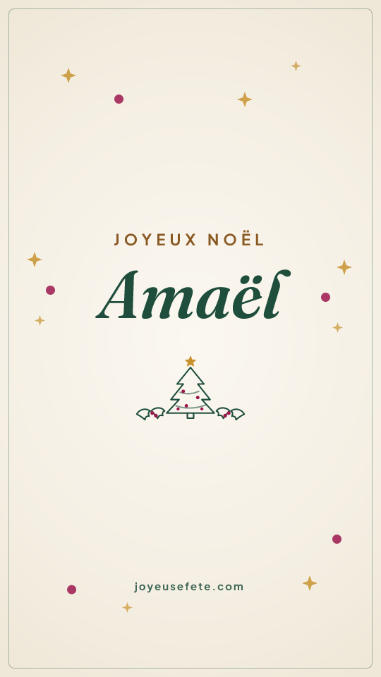 Image « Joyeux Noël Amaël » au format story