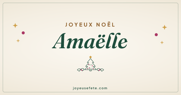 Image « Joyeux Noël Amaëlle » au format large