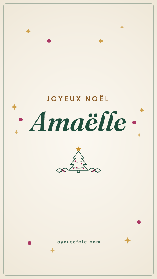 Image « Joyeux Noël Amaëlle » au format story