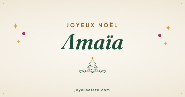 Image « Joyeux Noël Amaïa » au format large