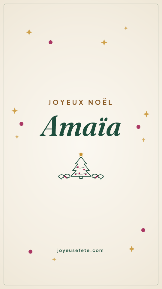 Image « Joyeux Noël Amaïa » au format story