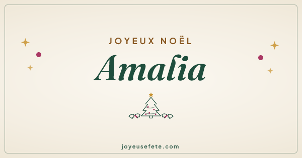 Image « Joyeux Noël Amalia » au format large