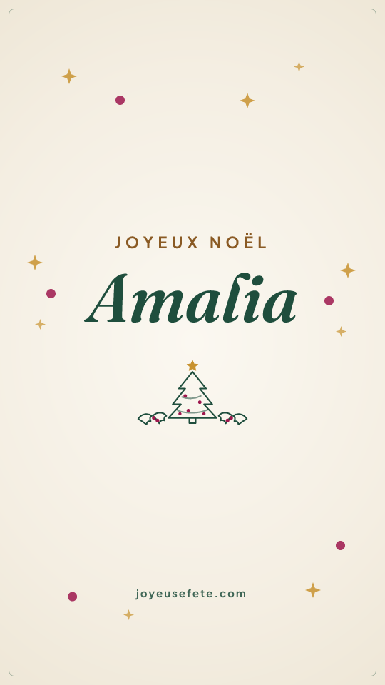 Image « Joyeux Noël Amalia » au format story